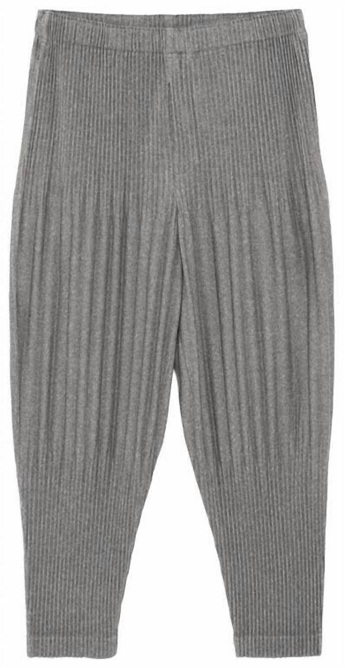 NEW ISSEY MIYAKE women's homme plisse heather pleats pants in grey